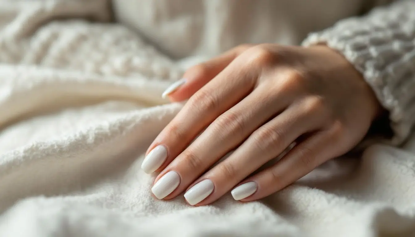 مانیکور milky white